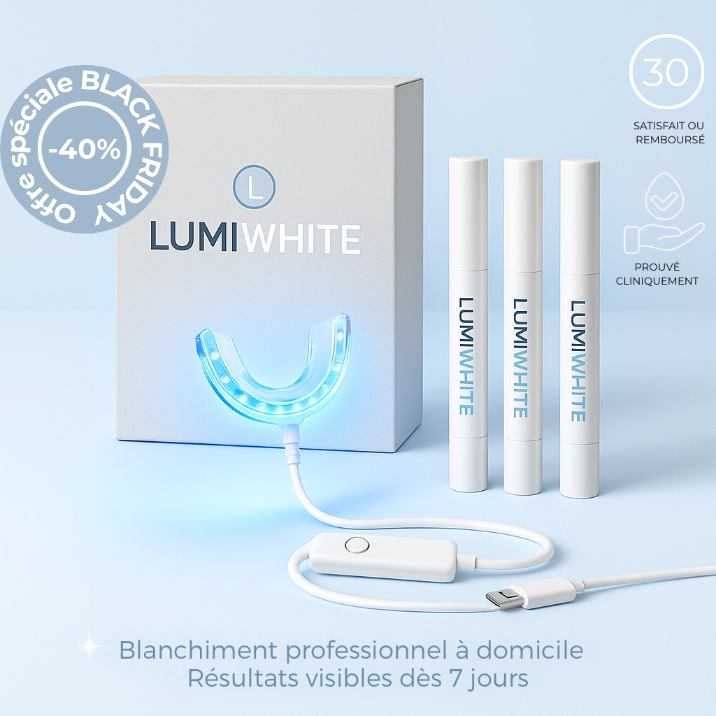 LUMIWHITE™ – Kit LED Professionnel 
La lumière qui révèle ton plus beau sourire